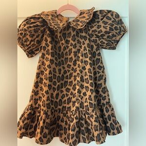 Janie and Jack Brown Leopard Print Dress